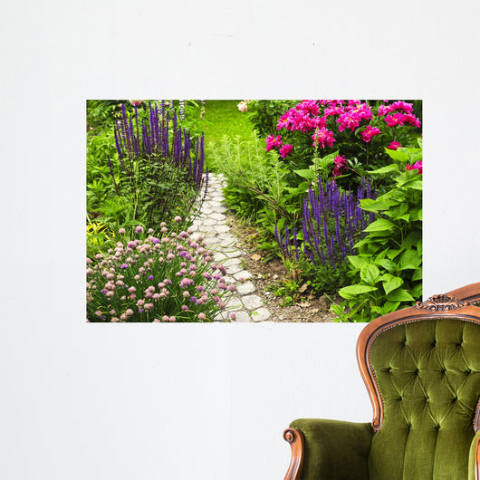 Lush Blooming Summer Garden Wall Decal