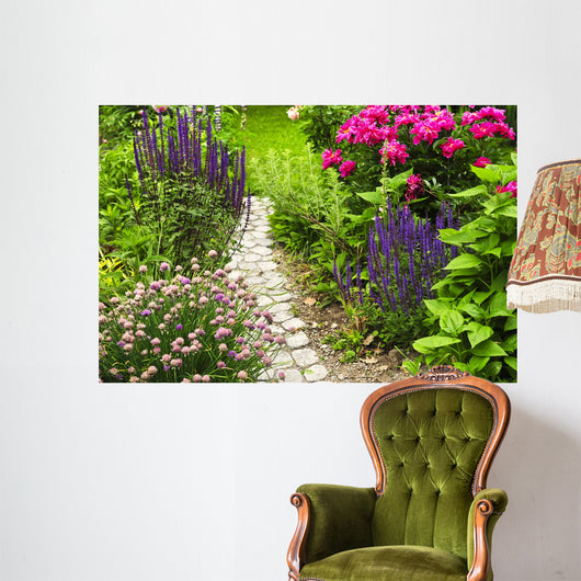 Lush Blooming Summer Garden Wall Decal