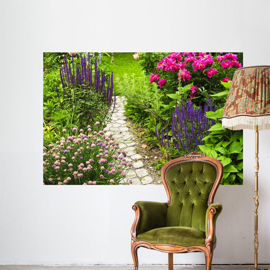 Lush Blooming Summer Garden Wall Decal