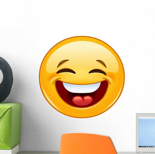 Laughing with Closed Eyes Wall Decal