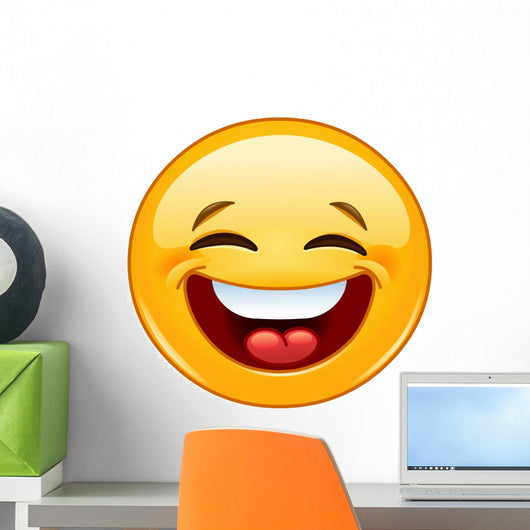 Laughing with Closed Eyes Wall Decal