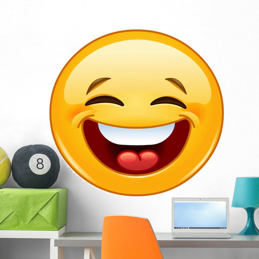 Laughing with Closed Eyes Wall Decal