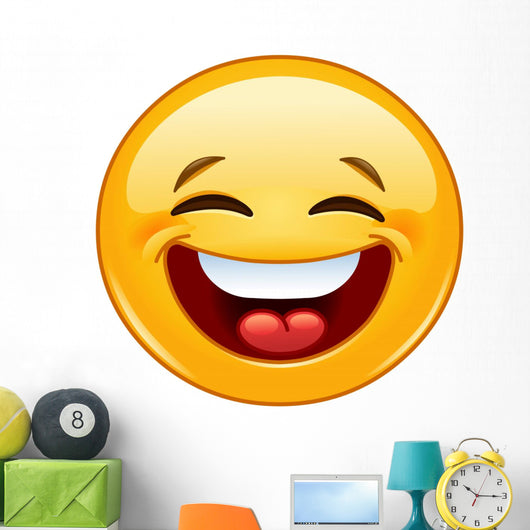Laughing with Closed Eyes Wall Decal