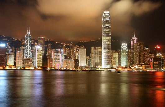 Hong Kong Skyline Lights at Night Wall Decal