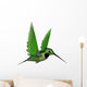 Black Hummingbird 3D Render Wall Decal