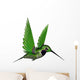Black Hummingbird 3D Render Wall Decal
