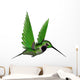 Black Hummingbird 3D Render Wall Decal