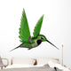 Black Hummingbird 3D Render Wall Decal