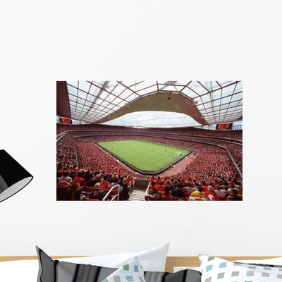 Emirates Football Stadium Wall Decal shown on a wall
