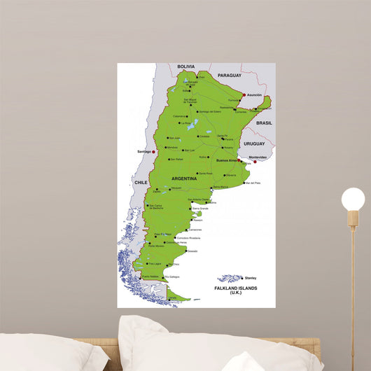 Map Argentina Wall Decal