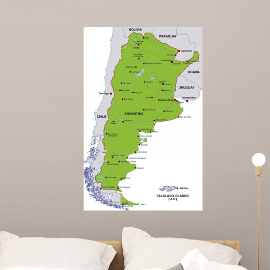Map Argentina Wall Decal