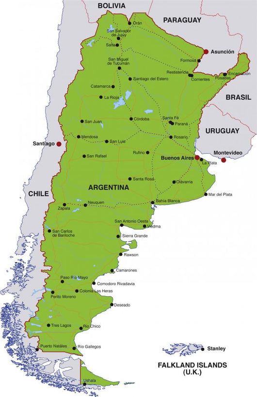 Map Argentina Wall Decal