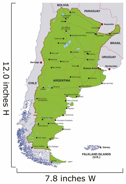 Map Argentina Wall Decal