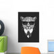 Portrait Leopard Suit Vector Wall Decal