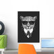 Portrait Leopard Suit Vector Wall Decal