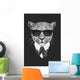 Portrait Leopard Suit Vector Wall Decal
