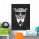 Portrait Leopard Suit Vector Wall Decal