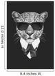 Portrait Leopard Suit Vector Wall Decal