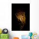 Leopard Portrait Bei Nacht Wall Decal
