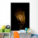 Leopard Portrait Bei Nacht Wall Decal