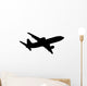 Plane Silhouette White Vector Wall Decal