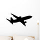 Plane Silhouette White Vector Wall Decal