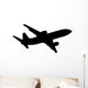 Plane Silhouette White Vector Wall Decal