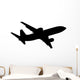 Plane Silhouette White Vector Wall Decal