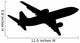 Plane Silhouette White Vector Wall Decal