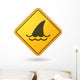 Caution Sign Shark Fin Wall Decal
