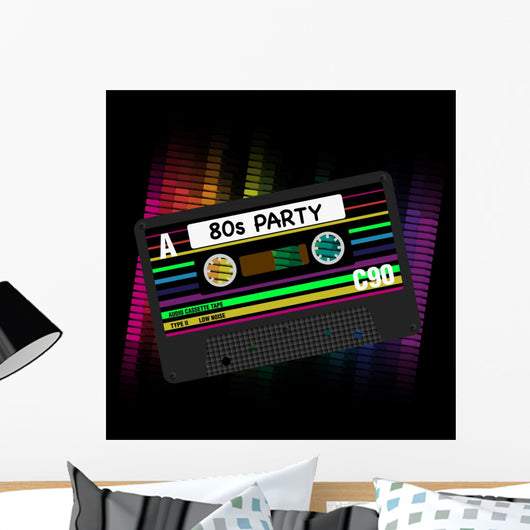 Vector 80s Party Wall Decal
