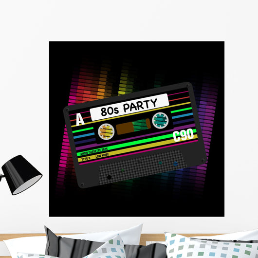 Vector 80s Party Wall Decal