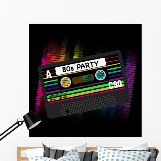 Vector 80s Party Wall Decal