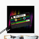 Vector 80s Party Wall Decal