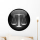 Scales Justice Button Wall Decal