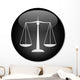 Scales Justice Button Wall Decal