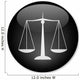 Scales Justice Button Wall Decal