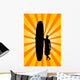 Retro Surfer Wall Decal
