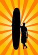 Retro Surfer Wall Decal