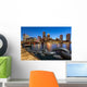 Boston Skyline Dusk as Wall Decal