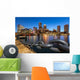 Boston Skyline Dusk as Wall Decal