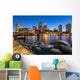 Boston Skyline Dusk as Wall Decal
