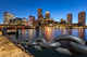 Boston Skyline Dusk as Wall Decal