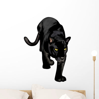 Black Panther Wall Decal shown on a wall