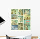 Aged and Worn Vintage Ferris Wheel Collage Wall Decal