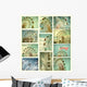 Aged and Worn Vintage Ferris Wheel Collage Wall Decal