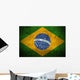 Weathered Flag Brazil Fabric Wall Decal
