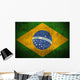 Weathered Flag Brazil Fabric Wall Decal