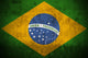 Weathered Flag Brazil Fabric Wall Decal