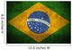 Weathered Flag Brazil Fabric Wall Decal